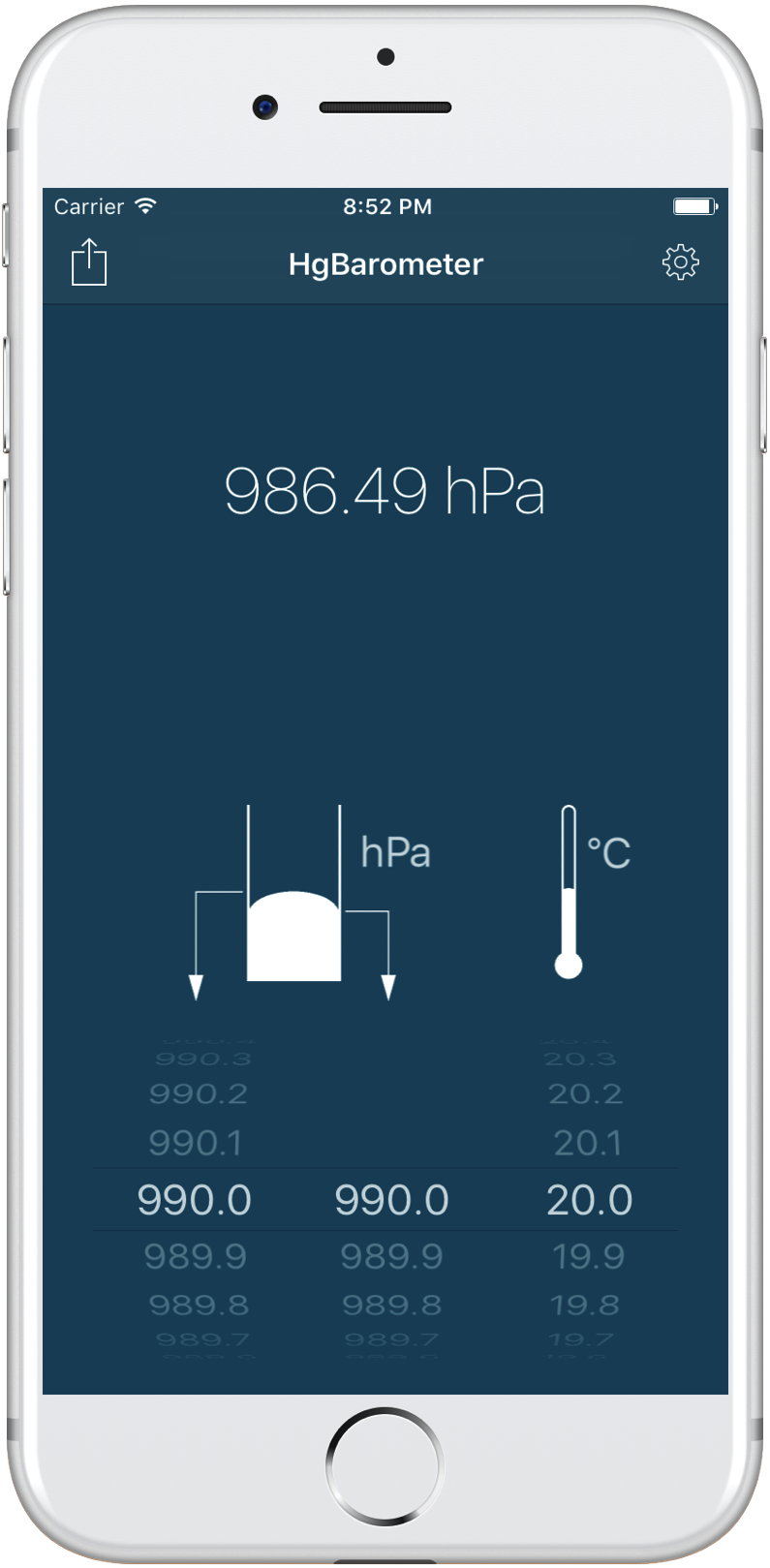 HgBarometer App